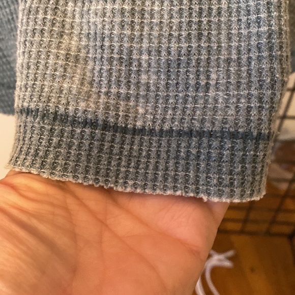 We The Free Teal Distress Washed Light Waffle A-Line Tank Oversized Womens Sz M - Picture 2 of 6